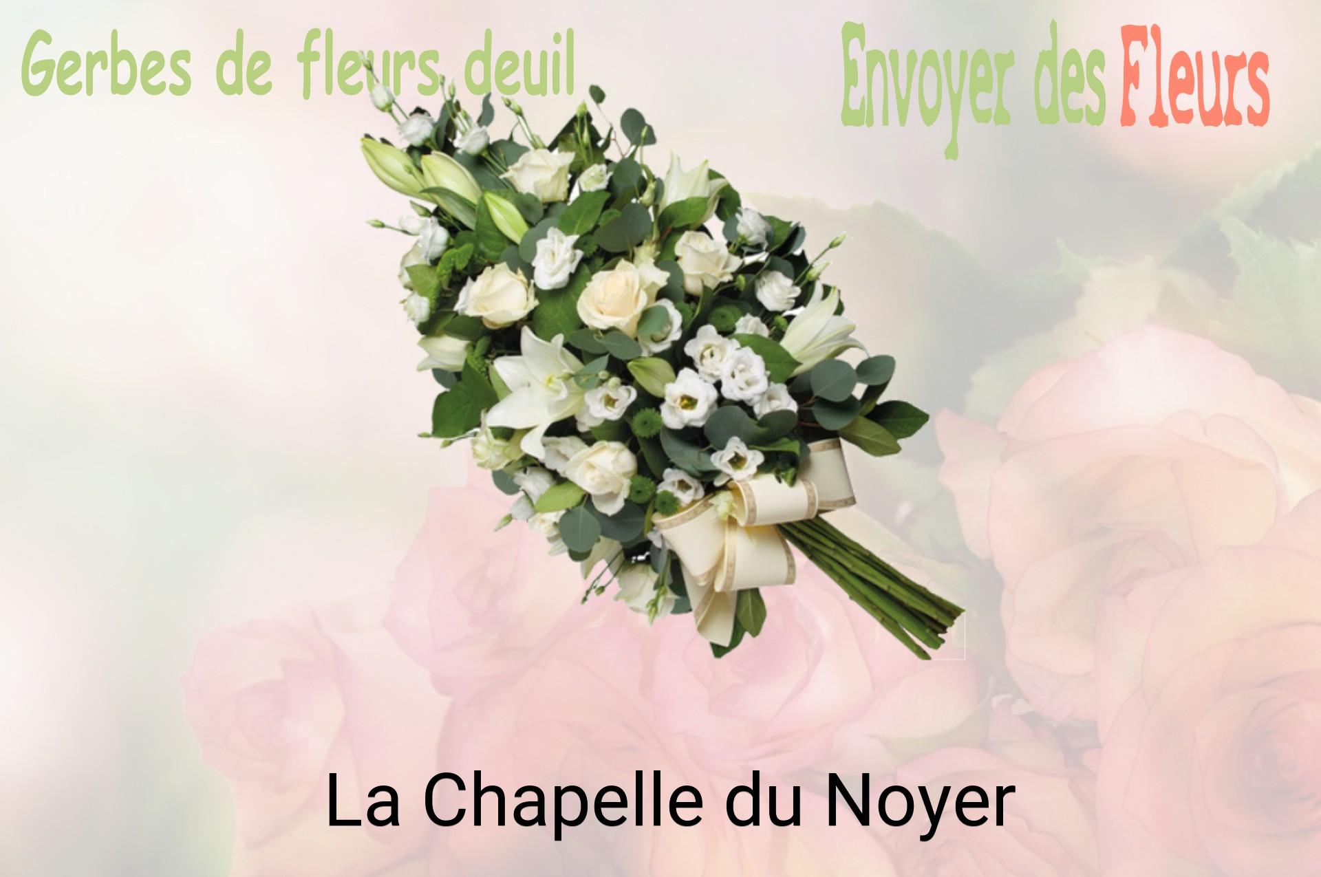 Gerbe de fleurs de deuil livrée à La Chapelle-du-Noyer